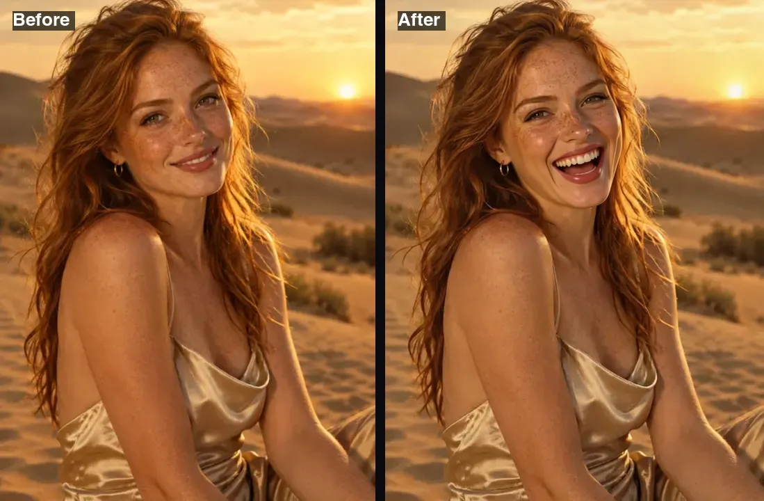 Example made with AI Face Editor