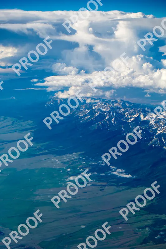 Aerial landscape with a watermark